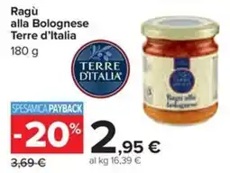 Carrefour Iper Ragù alla Bolognese Terre d'Italia offerta