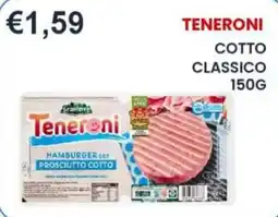 Caramico Teneroni hamburger con prosciutto cotto offerta