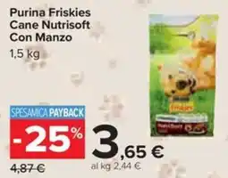 Carrefour Iper Purina Friskies Cane Nutrisoft Con Manzo offerta