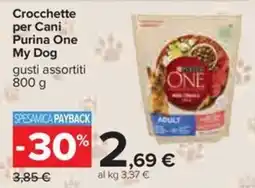 Carrefour Iper Crocchette per Cani Purina One My Dog offerta