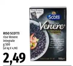 Emi Supermercati Riso Scotti Venere integrale offerta