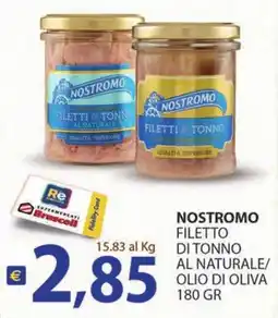 Supermercati Bruscoli Nostromo filetto di tonno al naturale offerta