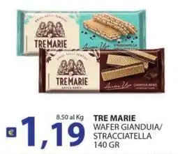 Supermercati Bruscoli Tre Marie wafer gianduia/stracciatella offerta