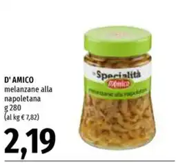 Emi Supermercati D'Amico melanzane alla napoletana offerta