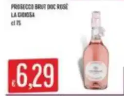 Mercadò Prosecco Brut Doc Rosé La Cieosa offerta