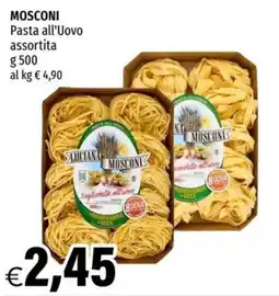 Hurrà Pasta all'Uovo assortita MOSCONI offerta