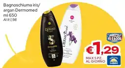 MAX Supermercati Bagnoschiuma iris/argan Dermomed offerta