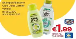 MAX Supermercati Shampoo Ultra Dolce Garnier offerta