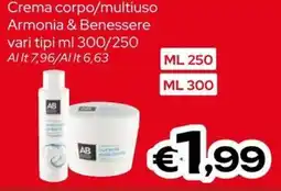 MAX Supermercati Crema corpo/multiuso Armonia & Benessere offerta