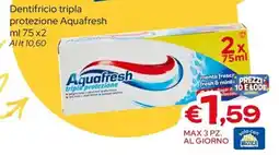 MAX Supermercati Dentifricio tripla protezione Aquafresh offerta