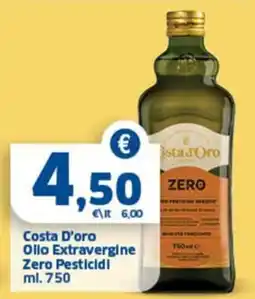 Sigma Costa D'oro Ollo Extravergine Zero Pesticidi offerta