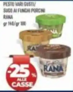 Mercadò Pesto vari gusti/ Sugo ai funghi porcini Rana offerta