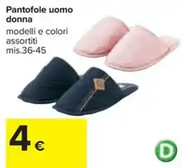 Carrefour Iper Pantofole uomo donna offerta