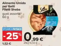 Carrefour Iper Alimento Umidoper Gatti Filetti Sheba offerta