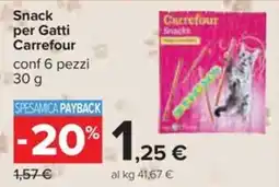 Carrefour Iper Snack per Gatti Carrefour offerta