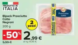 Carrefour Iper Bipack Prosciutto Cotto Negroni offerta