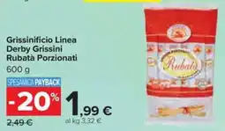 Carrefour Iper Grissinificio Linea Derby Grissini Rubatà Porzionati offerta