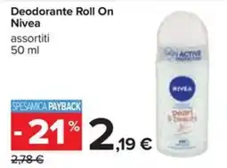 Carrefour Iper Deodorante Roll On Nivea offerta