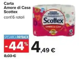 Carrefour Iper Carta Amore di Casa Scottex offerta