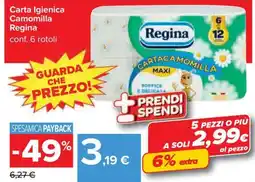 Carrefour Iper Carta Igienica Camomilla Regina offerta