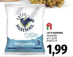 Emi Supermercati Latte Maremma Mozzarella offerta