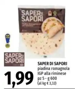 Emi Supermercati Saper di Sapori piadina romagnola IGP alla riminese offerta