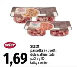Emi Supermercati SELEX pancetta a cubetti dolce/affumicata offerta