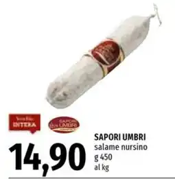 Emi Supermercati Sapori umbri salame nursino offerta