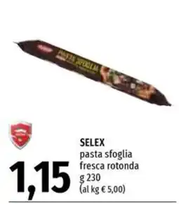 Emi Supermercati SELEX pasta sfoglia fresca rotonda offerta