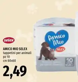 Emi Supermercati Amico mio selex tappetini per animali offerta