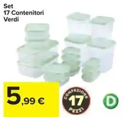 Carrefour Iper Set 17 Contenitori Verdi offerta