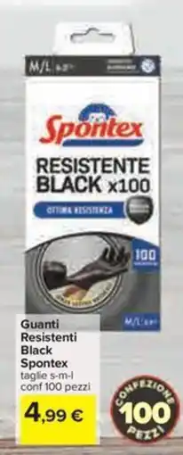 Carrefour Iper Guanti Resistenti Black Spontex offerta
