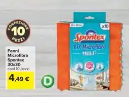 Carrefour Iper Panni Microfibra Spontex offerta