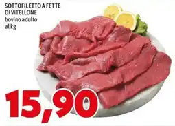 MEGA Sottofiletto a fette di vitellone bovino adulto offerta