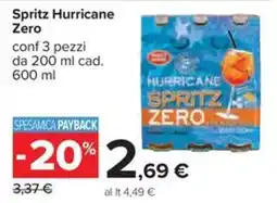 Carrefour Iper Spritz Hurricane Zero offerta