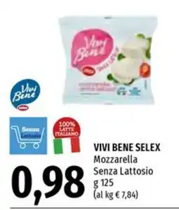 Emi Supermercati Vivi Bene Selex Mozzarella Senza Lattosio offerta