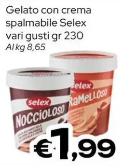 MAX Supermercati Gelato con crema spalmabile Selex offerta