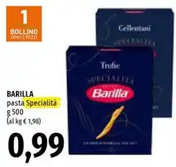 Emi Supermercati Barilla pasta Specialità offerta