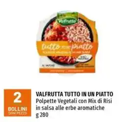 Emi Supermercati Valfrutta tutto in un piatto Polpette Vegetali con Mix di Risi offerta