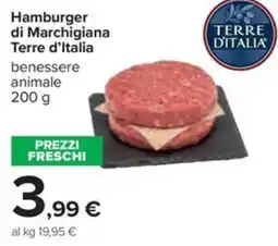Carrefour Iper Hamburger di Marchigiana Terre d'Italia offerta