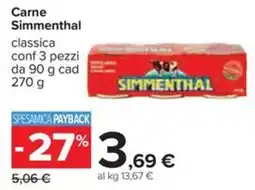 Carrefour Iper Carne Simmenthal classica offerta