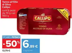 Carrefour Iper Tonno all'Olio di Oliva Callipo offerta