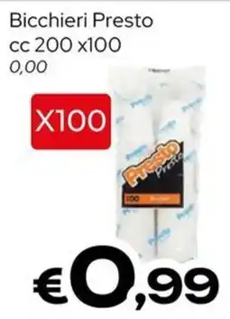 MAX Supermercati Bicchieri Presto offerta