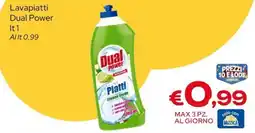MAX Supermercati Dual Power Lavapiatti Piatti Limone Verde offerta