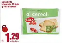 Elite Fette biscottate ai cereali Selex offerta