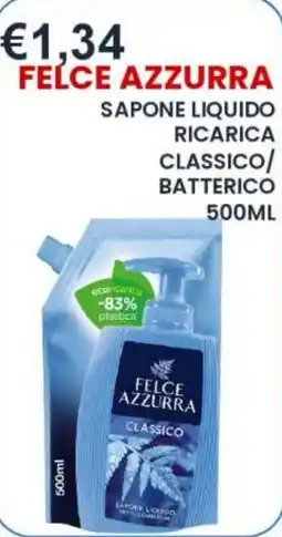 Caramico Felce Azzurra Sapone liquido classico offerta