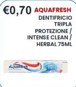 Caramico Aquafresh dentifricio tripla protezione / intense clean / herbal offerta