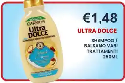 Caramico Garnier Ultra Dolce Shampoo / Balsamo Vari Trattamenti offerta