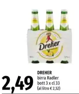 Emi Supermercati Dreher birra Radler offerta