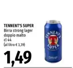 Emi Supermercati Tennent's Super Birra strong lager doppio malto offerta